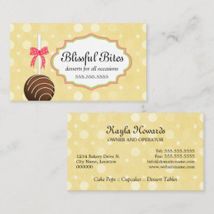 Whimsical Cake Pops Baker Business Card