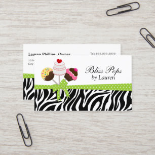 Whimsical Cake Pops Business Card