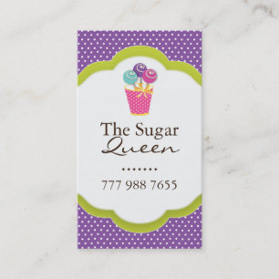 Whimsical Cake Pops Business Cards
