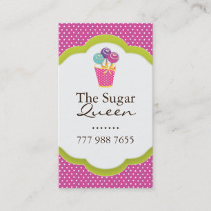 Whimsical Cake Pops Business Cards