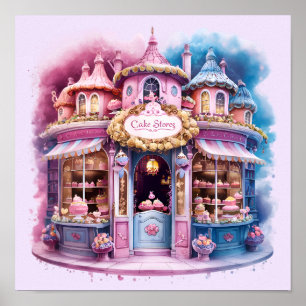 Whimsical Cake Shop My Little Princess Cakes Poster