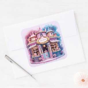 Whimsical Cake Shop My Little Princess Cakes Square Sticker
