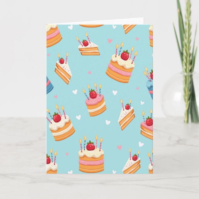 Whimsical Cakes Birthday Card (Front)