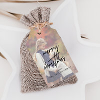 Whimsical Calligraphy | Faded Photo Christmas Gift