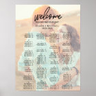 Whimsical Calligraphy | Faded Photo Seating Chart