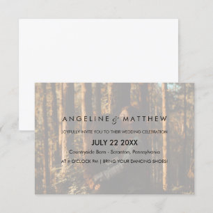 Whimsical Calligraphy Faded Photo The Wedding Of Invitation
