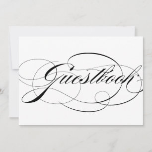 Whimsical Calligraphy Guestbook Wedding Sign