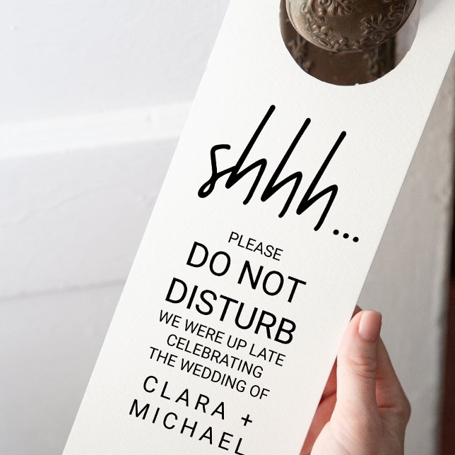 Whimsical Calligraphy Hotel Wedding Guest Door Hanger (Creator Uploaded)