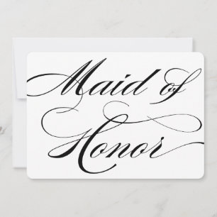 Whimsical Calligraphy   Maid of Honour Wedding Sig