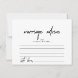 Whimsical Calligraphy Marriage Advice Cards<br><div class="desc">These whimsical calligraphy marriage advice cards are the perfect activity for a modern wedding reception or bridal shower. The design features elegant yet rustic typography for a simple minimal look. Personalise these cards with the name of the bride and groom.</div>