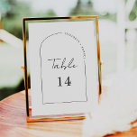 Whimsical Calligraphy Script Arch Frame Wedding Table Number<br><div class="desc">Modern and elegant design printed Whimsical Minimal Script Arch Frame Wedding Table Number that can be customised with your text and add each table number card to your cart, one by one. Please click the "Customise it" button and use our design tool to modify this template. Check out the Graphic...</div>