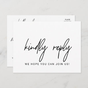 Whimsical Calligraphy Song Request RSVP Postcard