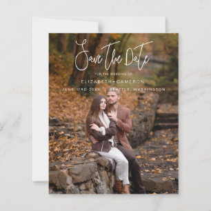 Whimsical Calligraphy Wedding Photo Engagement