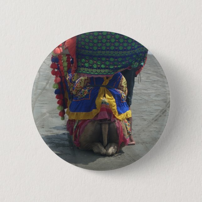 Whimsical Camel Art Print/Graphic 6 Cm Round Badge (Front)