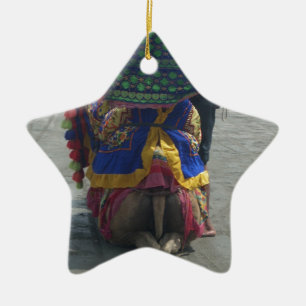 Whimsical Camel Art Print/Graphic Ceramic Tree Decoration