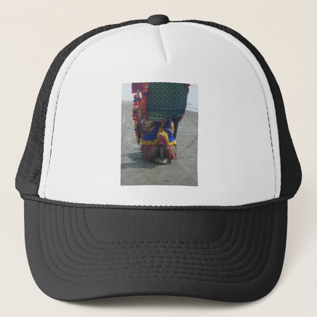 Whimsical Camel Art Print/Graphic Trucker Hat (Front)