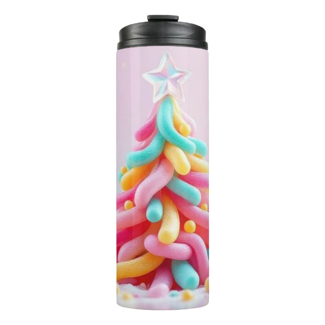 Whimsical Candy Tree Thermal Tumbler (Front)