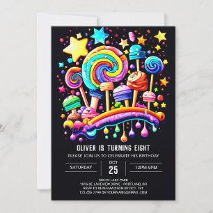 Whimsical Candyland Birthday Invitation