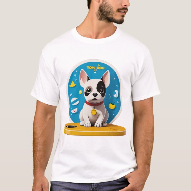 Whimsical Canine Minimalist Tee – Pixar-Inspired B (Front)