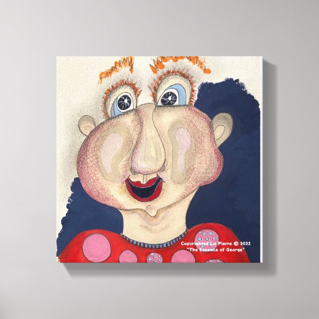 Whimsical Canvas Wall Face Print (Front)