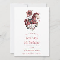 Whimsical Carousel Horse Image Birthday