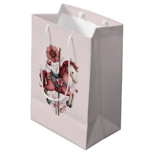 Whimsical Carousel Horse Image Medium Gift Bag