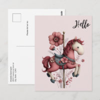 Whimsical Carousel Horse Image