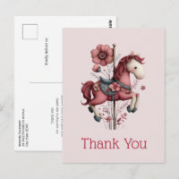 Whimsical Carousel Horse Image Thank You