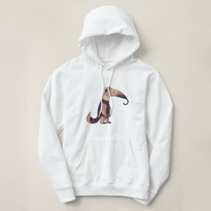 Whimsical Cartoon Anteater Art Hoodie