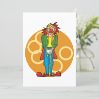 Whimsical Cartoon Clown with Bright Colours