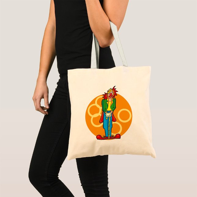 Whimsical Cartoon Clown with Bright Colours Tote Bag (Creator Uploaded)