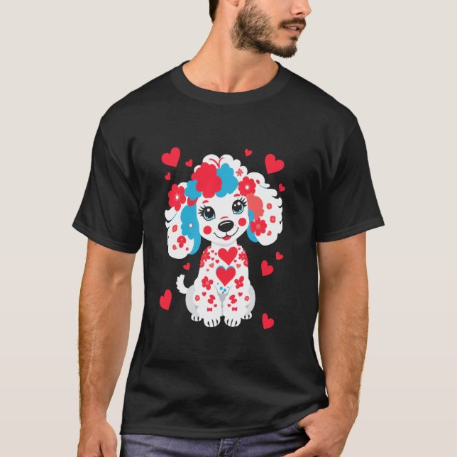 Whimsical Cartoon Dog T-Shirt (Front)