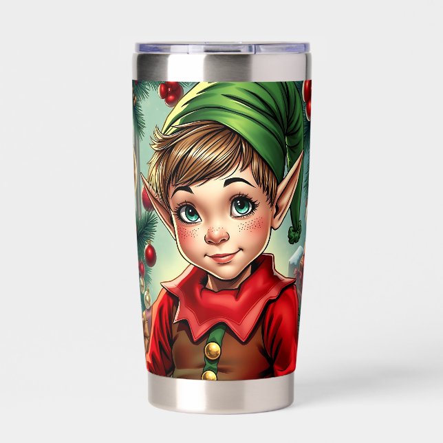Whimsical Cartoon Elf | Christmas   Insulated Tumbler (Front)