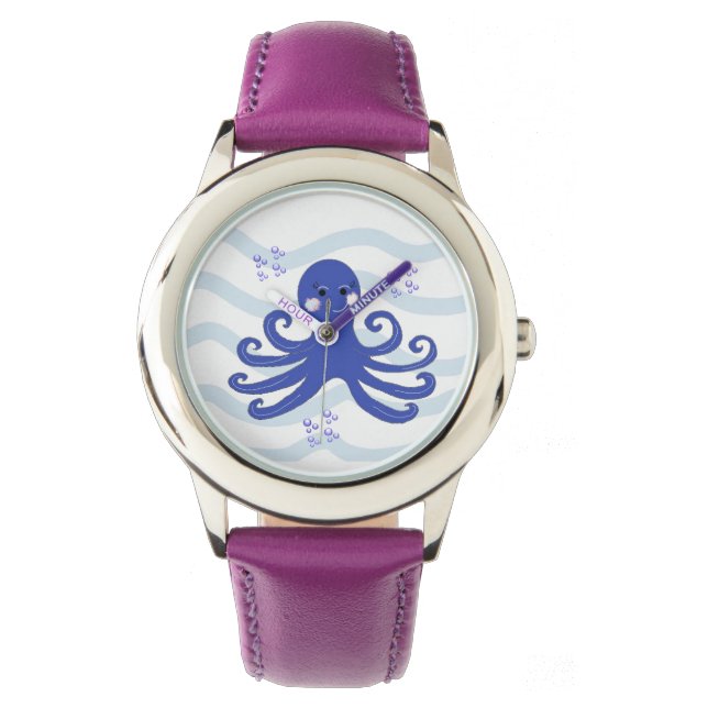 Whimsical Cartoon Octopus Watch (Front)