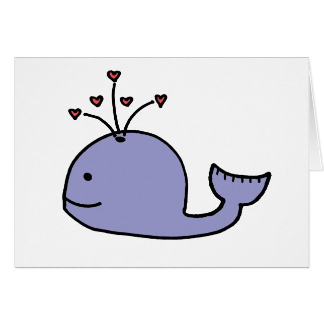 Whimsical Cartoon Whale (Front Horizontal)
