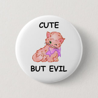 Whimsical Cat 6 Cm Round Badge