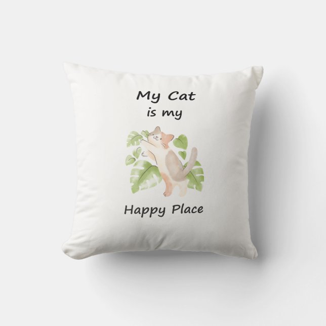 Whimsical Cat Cushion (Front)