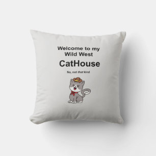 Whimsical Cat Cushion