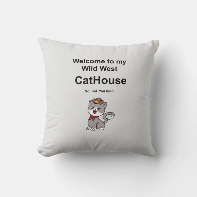 Whimsical Cat Cushion (Front)