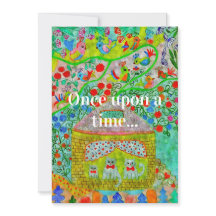 Whimsical Cat Family & Storybook Cottage Birthday