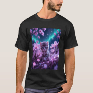 Whimsical Cat Kitten Cute for Nature Lovers Men Wo T-Shirt