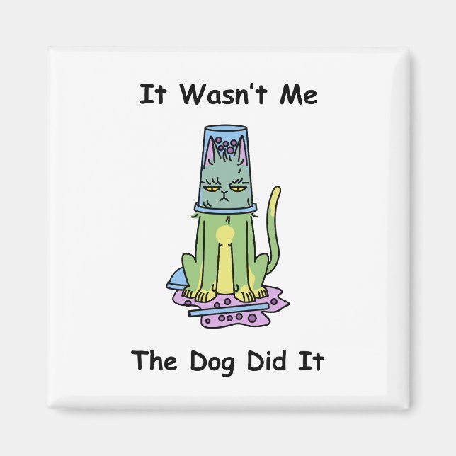 Whimsical Cat  Magnet (Front)