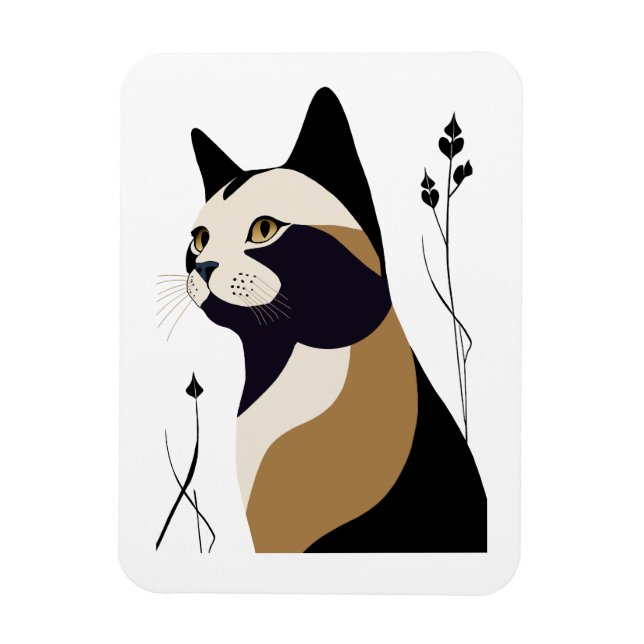 Whimsical Cat Magnet (Vertical)