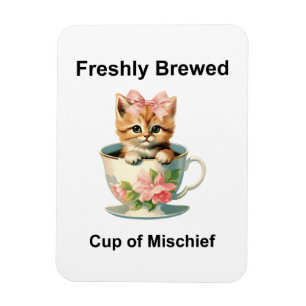 Whimsical Cat Magnet