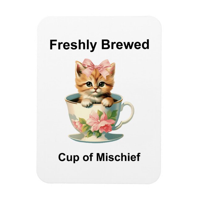 Whimsical Cat Magnet (Vertical)