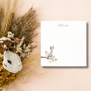 Whimsical Cat Mum Cat Lover Cute Watercolor Custom Post-it Notes