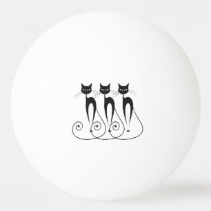 Whimsical cat PERSONALIZE Ping Pong Ball
