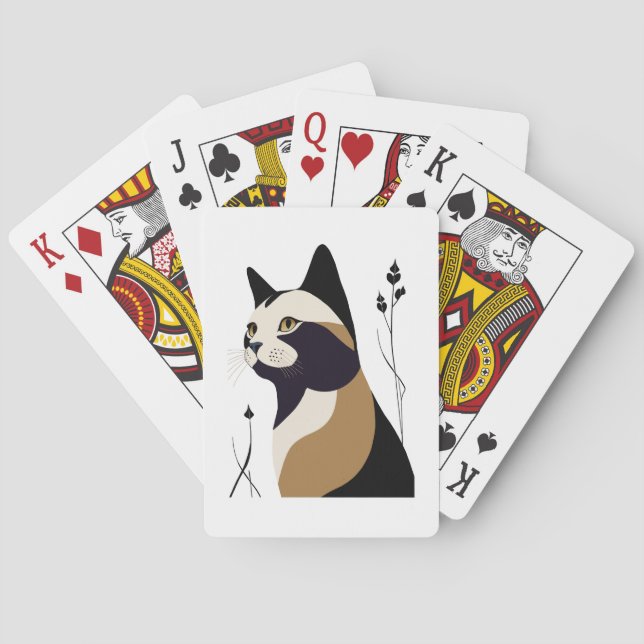 Whimsical Cat Playing Cards (Back)