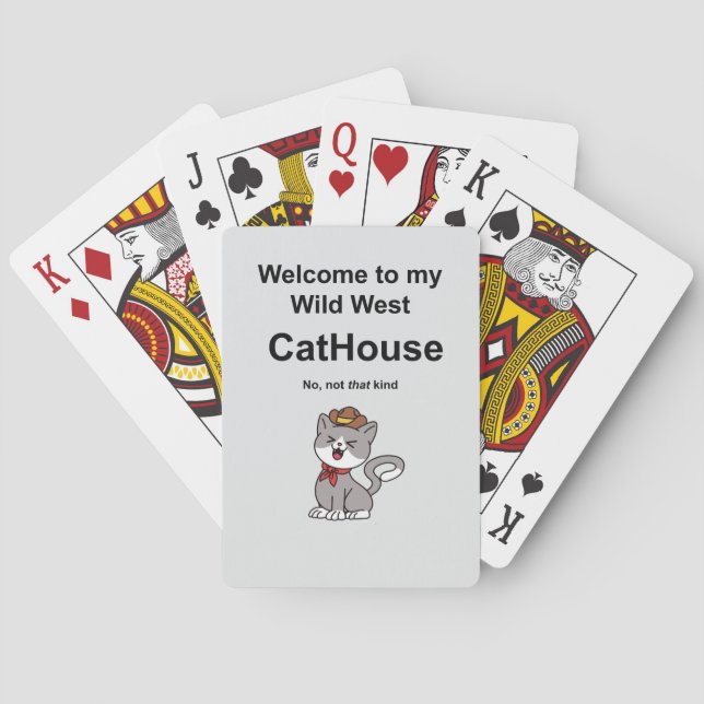 Whimsical Cat Playing Cards (Back)