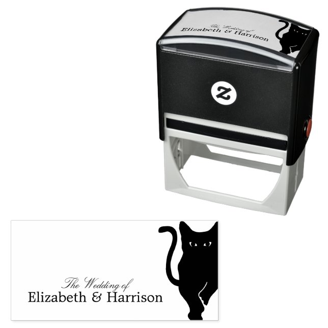 Whimsical Cat Self-inking Stamp (In Situ)